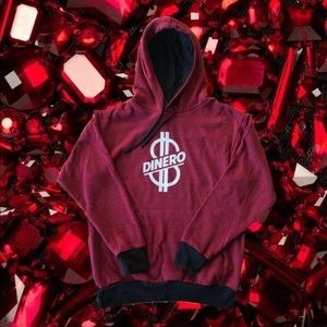 Burgundy 3M reflective HOODIE